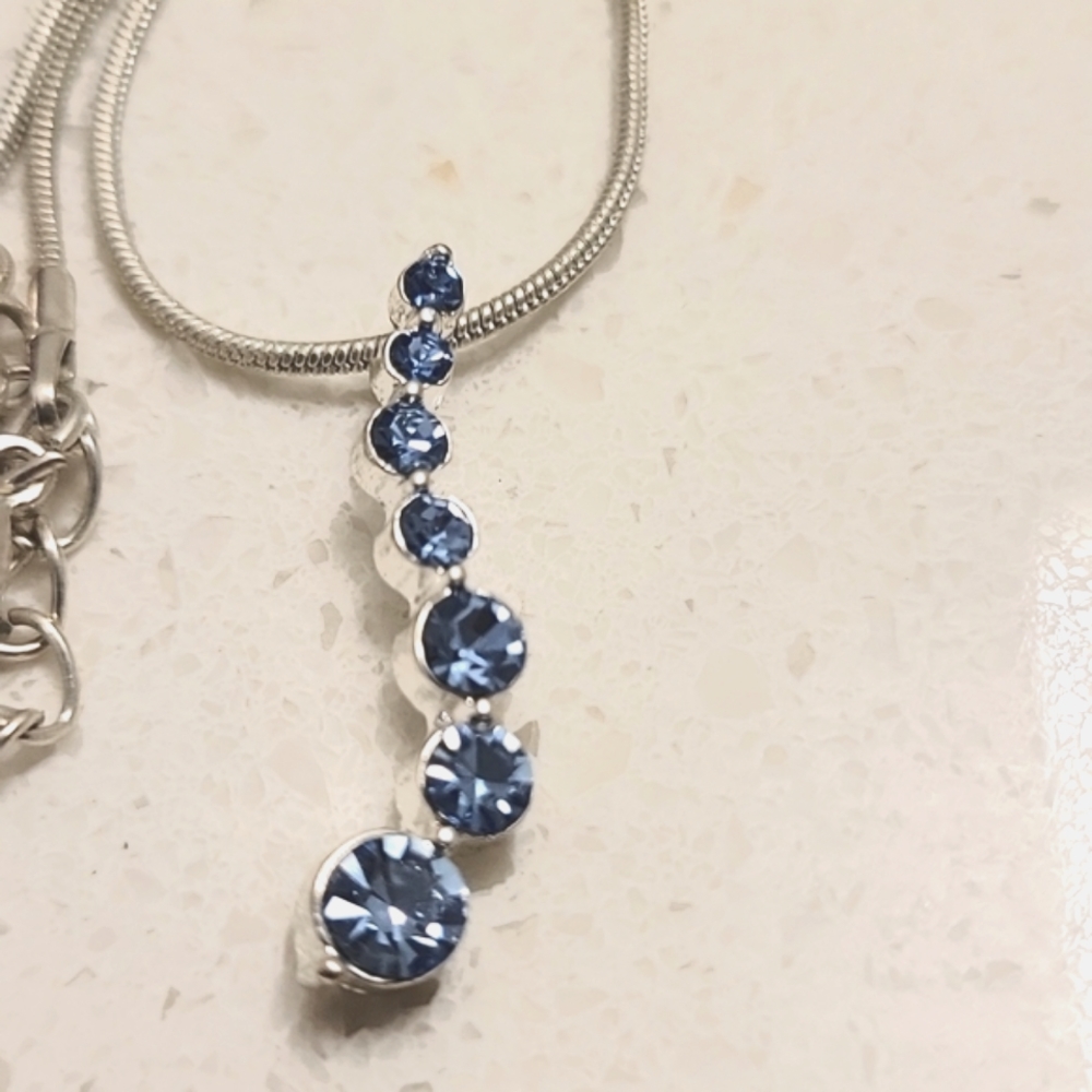 Light Blue Crystal Pendant